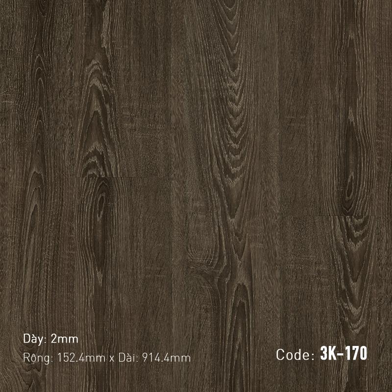 Sàn Nhựa Giả Gỗ Dán Keo 3K170