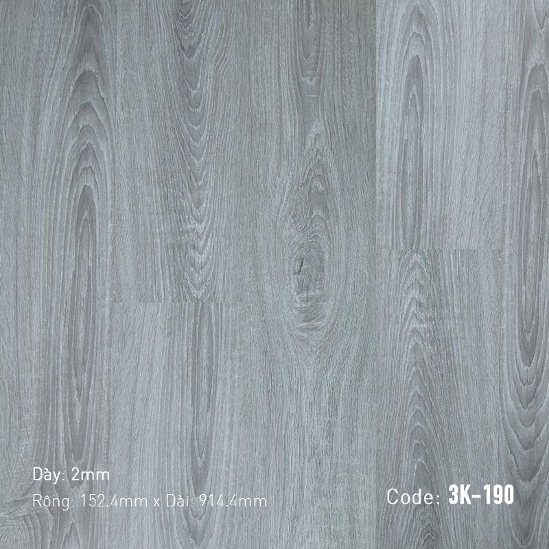 Sàn Nhựa Giả Gỗ Dán Keo 3K190