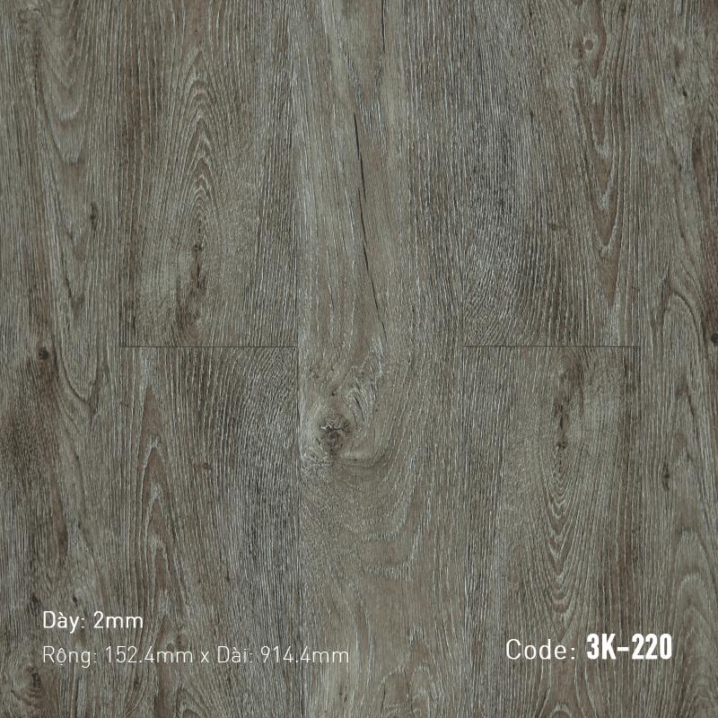 Sàn Nhựa Giả Gỗ Dán Keo 3K220